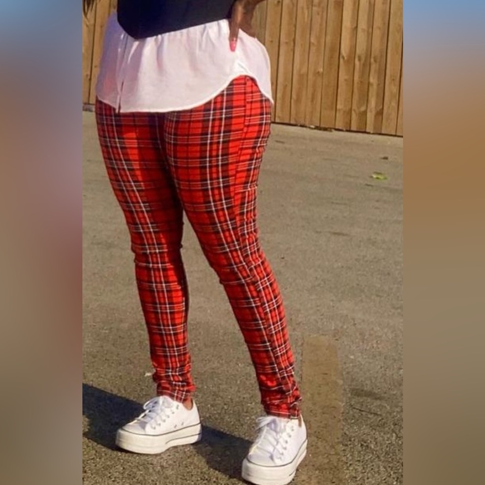 Red Plaid Pants